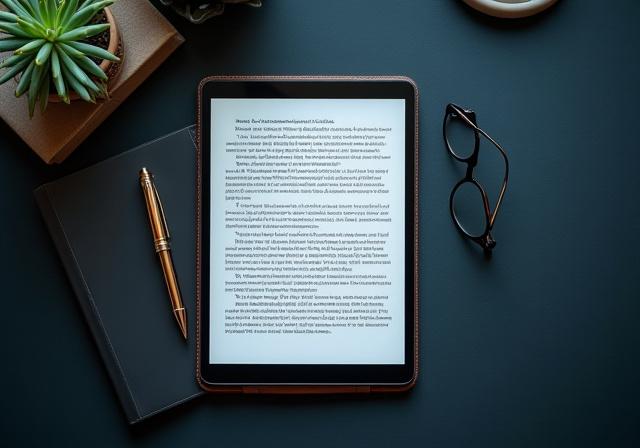 A professional desk environment with documents and a digital tablet representing UK GDPR compliance